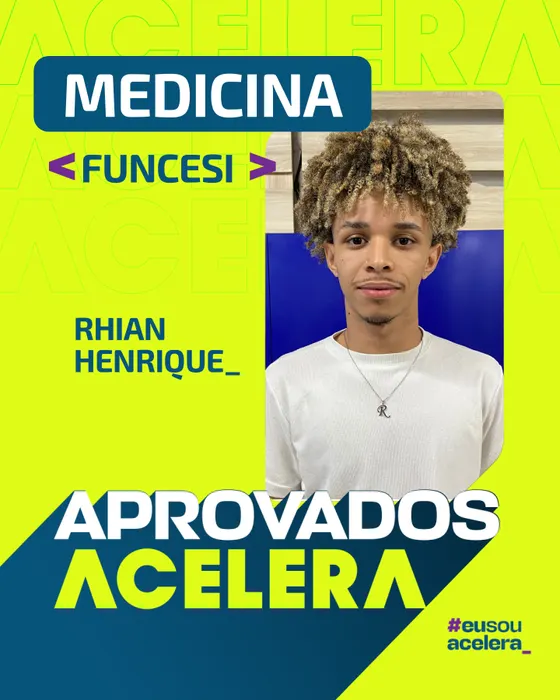 Rhian Henrique, aprovação em Medicina · FUNCESI