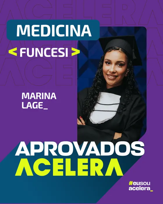 Marina Lage, aprovação em Medicina · FUNCESI