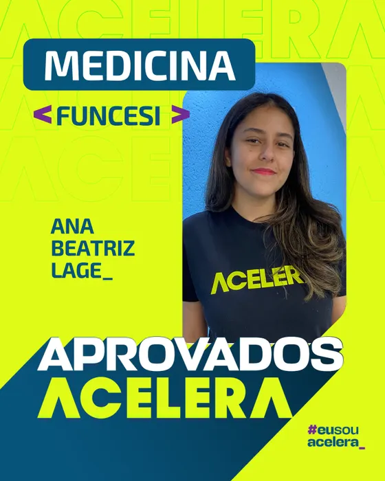 Ana Beatriz Lage, aprovação em Medicina · FUNCESI