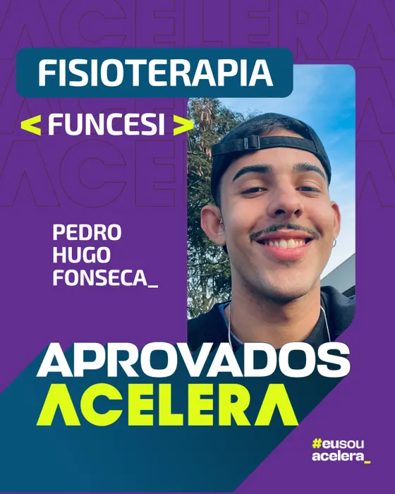 Pedro Hugo Fonseca, aprovação em Fisioterapia · FUNCESI